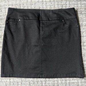 Black Denim Performance Skort
